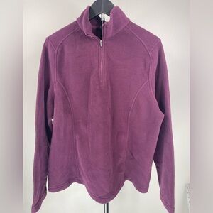 Land’s End Polartec Purple Quarter Zip Fleece size XL